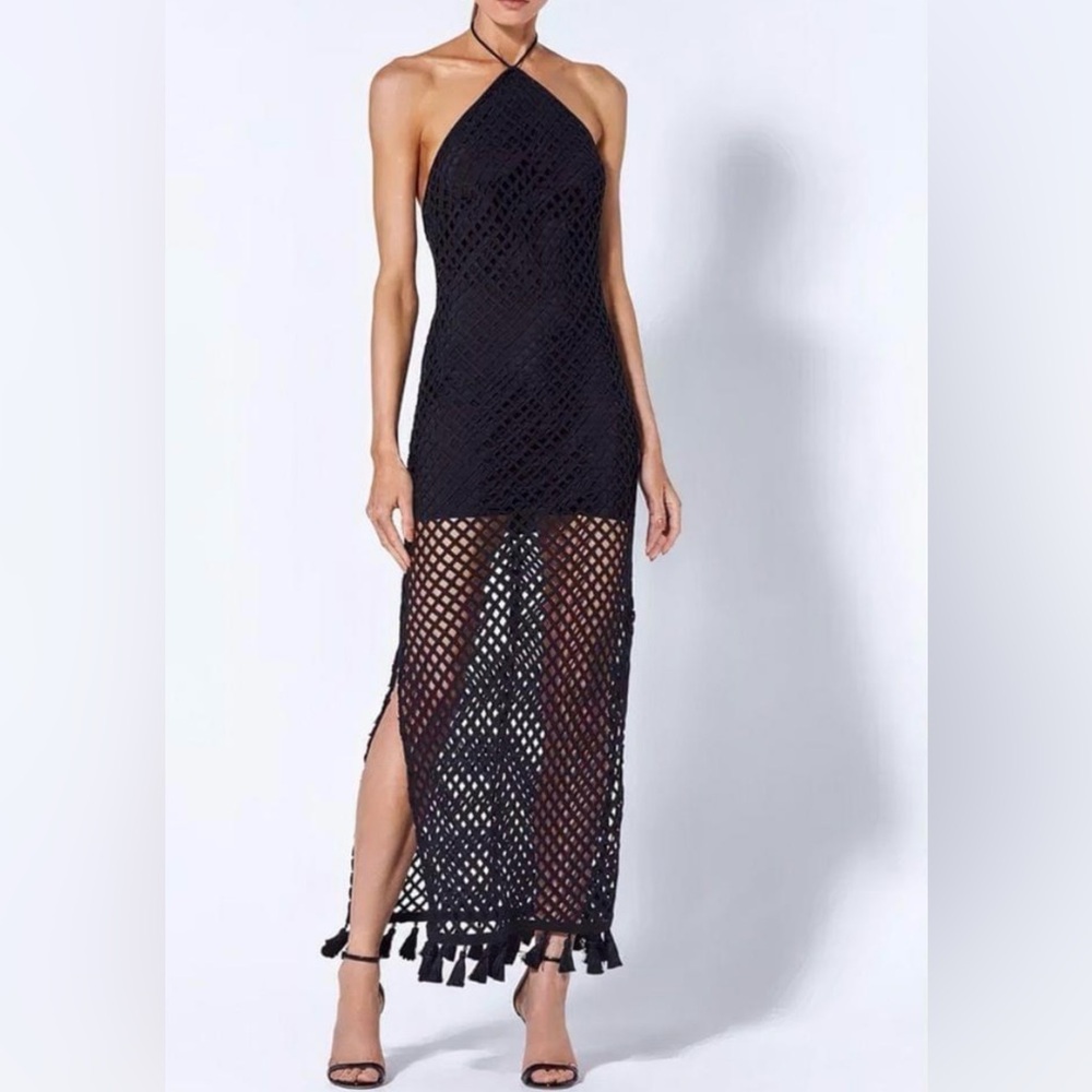Vici Idem Ditto Black Mesh Dress